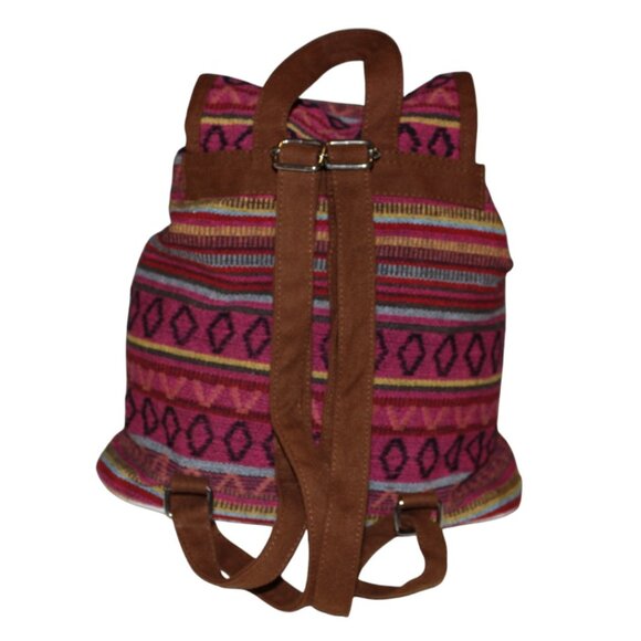 Multicolor Indian Blanket Drawstring Backpack - Picture 2 of 10